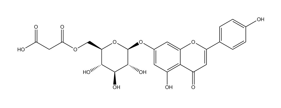 芹菜素7-O-(6”-O-丙二酸單酰)-β-D-葡萄糖苷|86546-87-4